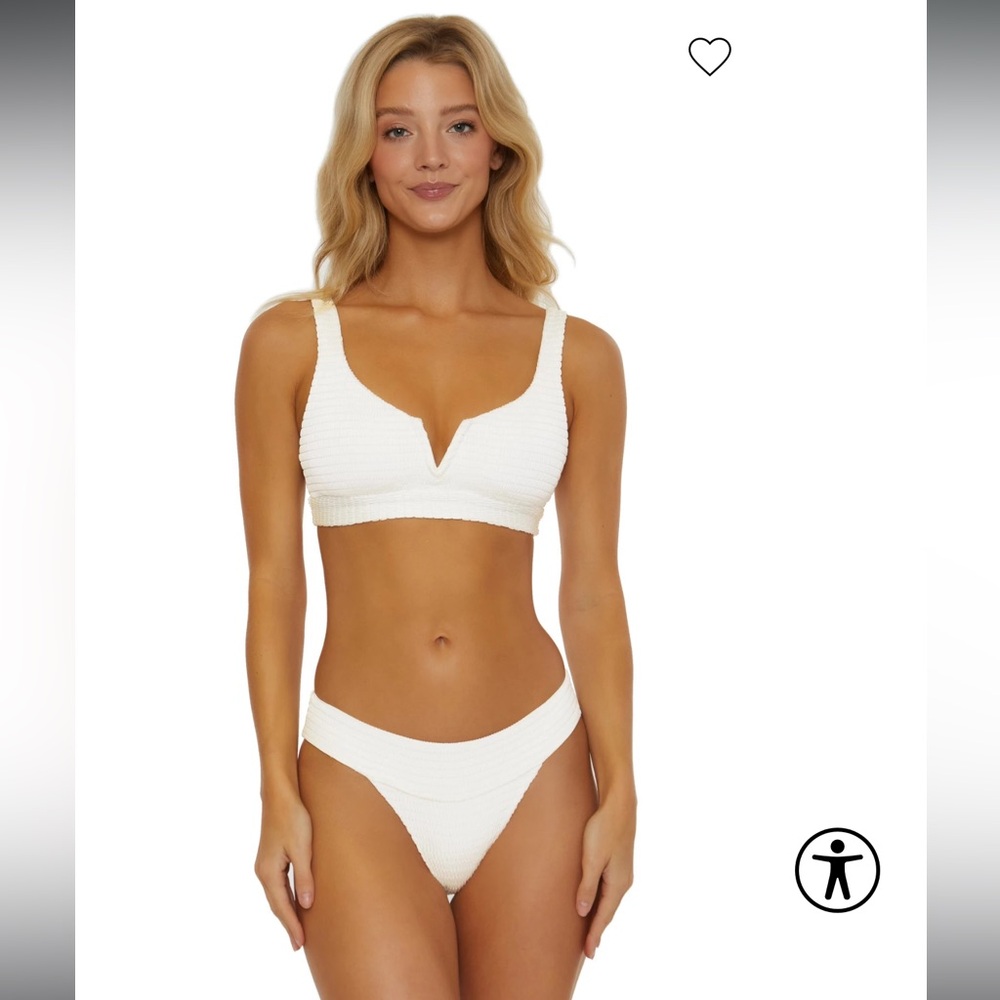 Isabella Rose White Textured Bikini Set